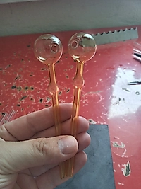 Cam Yağ Brülörü Renkli İşlemeli 15Cm Sarı