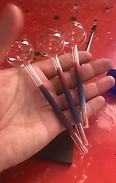 Cam Yağ Brülörü Renkli Mavimsi