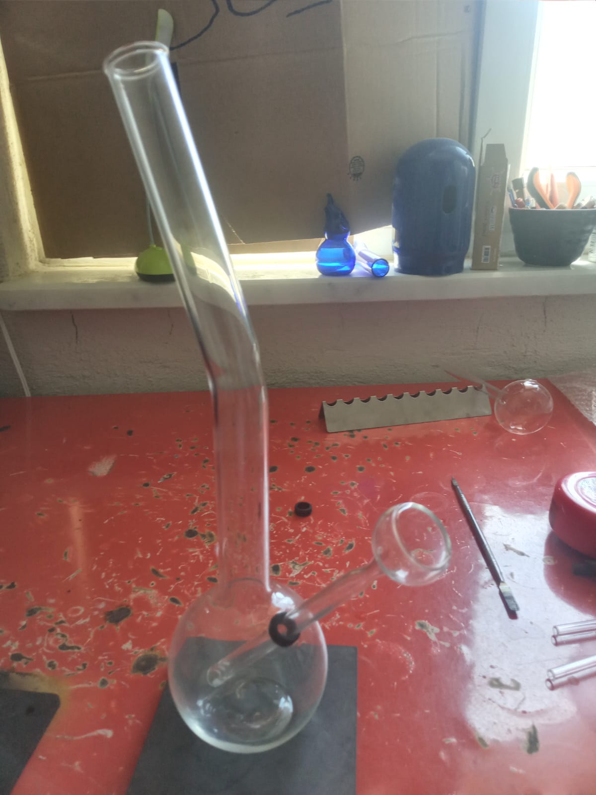 Cam 30Cm Sulu Eğimli Tütün İçindir